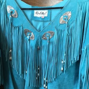 Vintage leather pull over